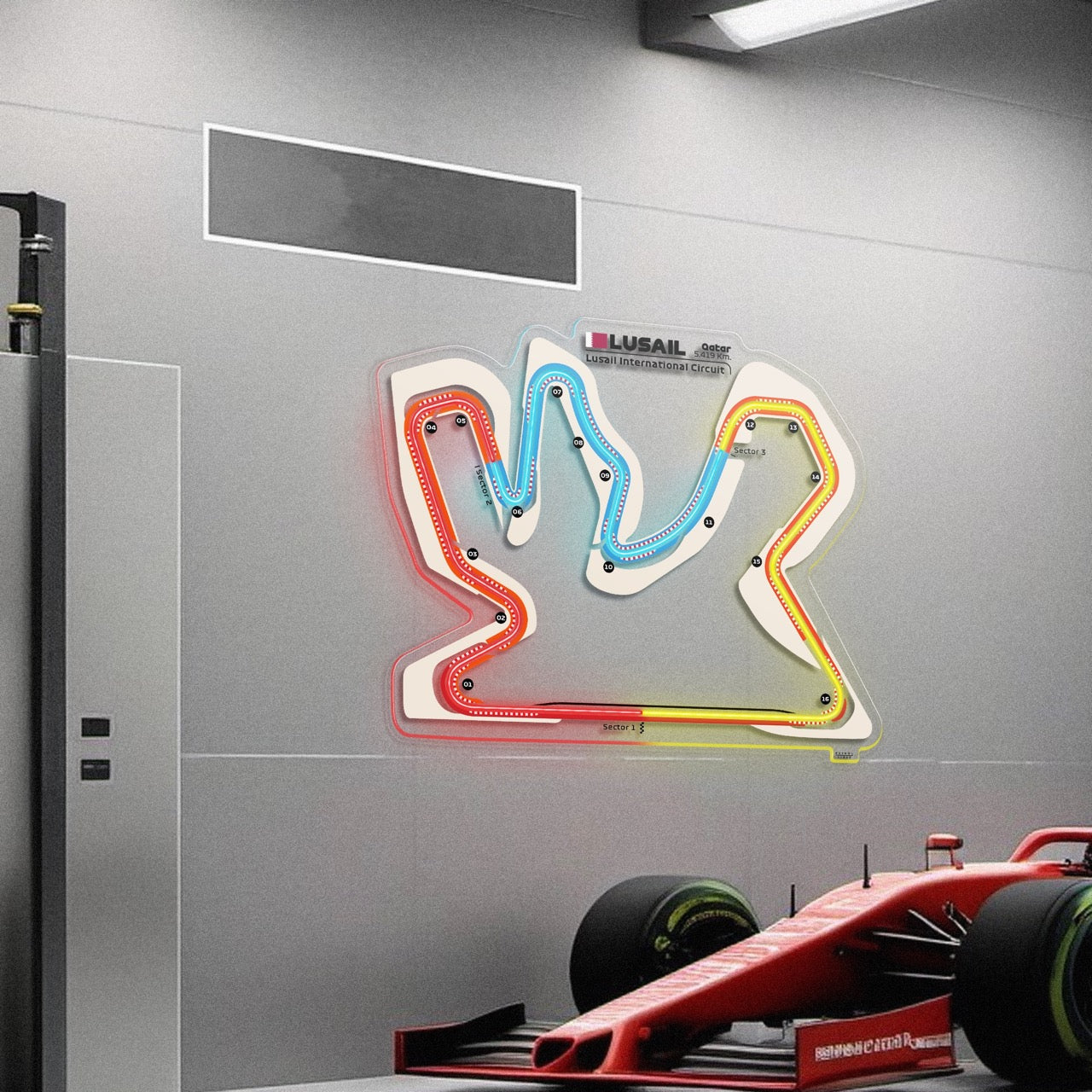 Neon Racing Track Lusail International Circuit Neon Race Track – PetrolVibes