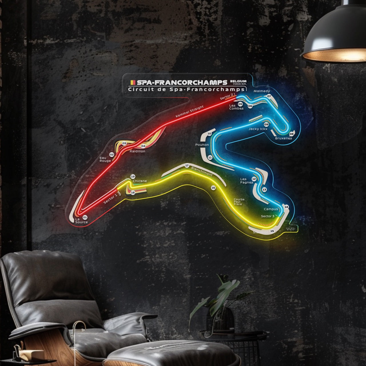 Neon Racing Track Circuit De Spa-Francorchamps Neon Race Track – PetrolVibes