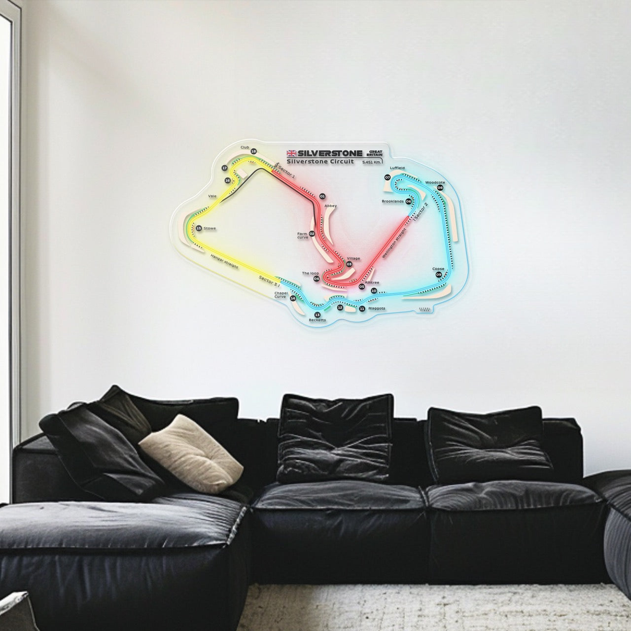 Neon Racing Track Silverstone Circuit Neon Race Track – PetrolVibes