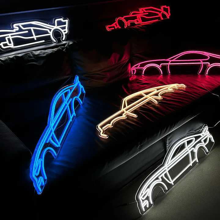 Challenger Hellcat 2020 Neon Silhouette