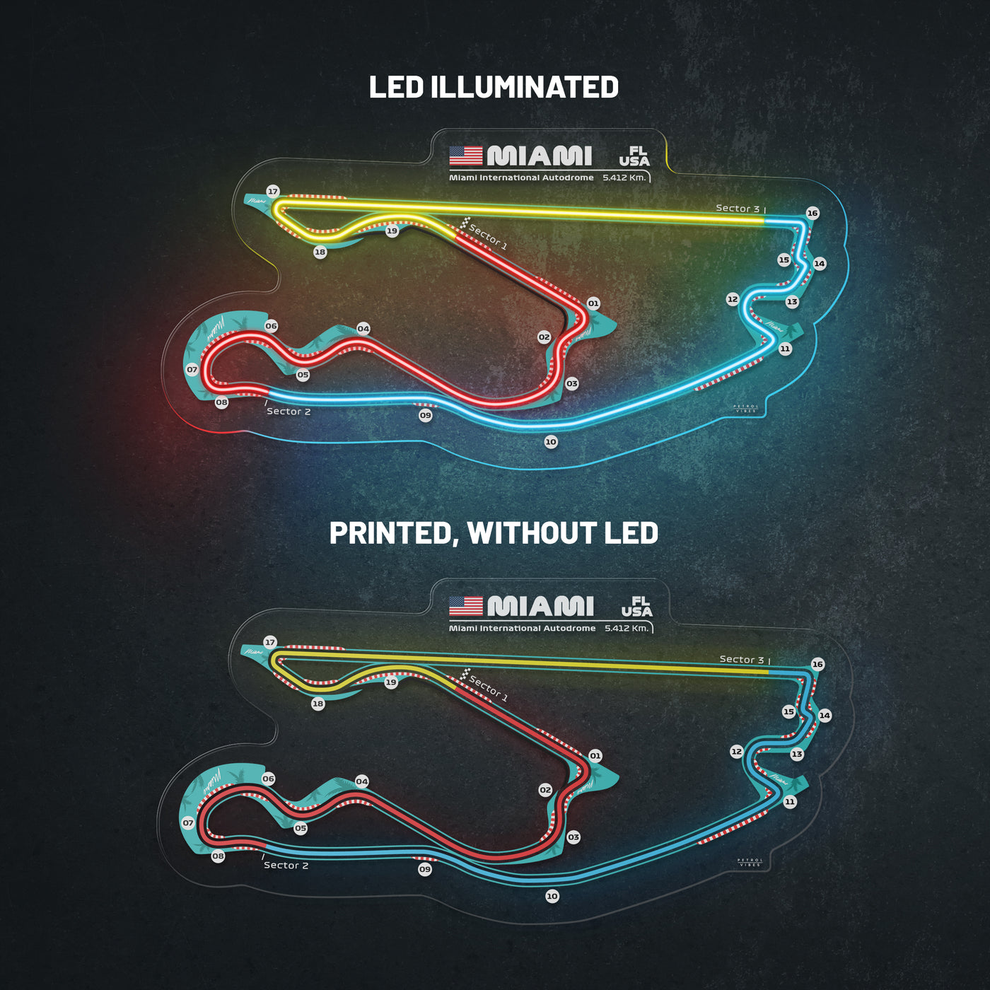 Miami International Autodrome Neon Race Track