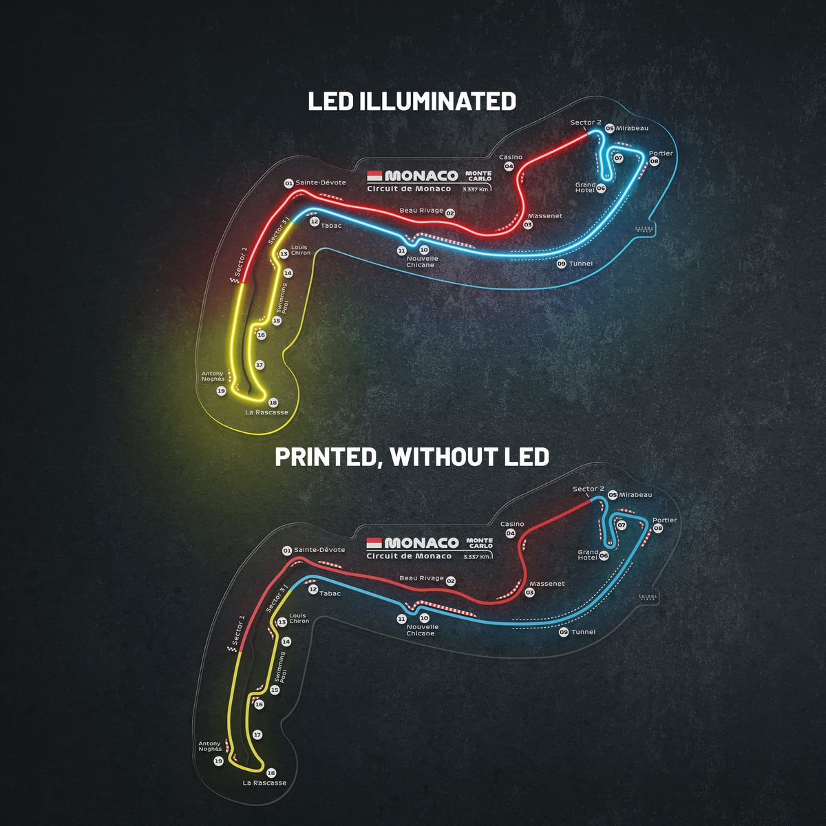 Circuit De Monaco Neon Race Track