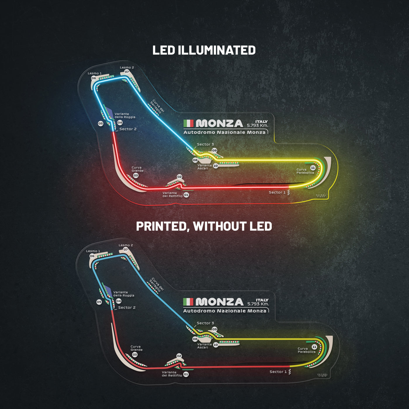 Autodromo Nazionale Monza Neon Race Track