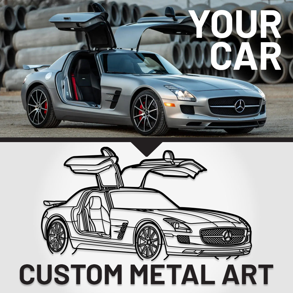 Your Custom Car Silhouette Metal Wall Art