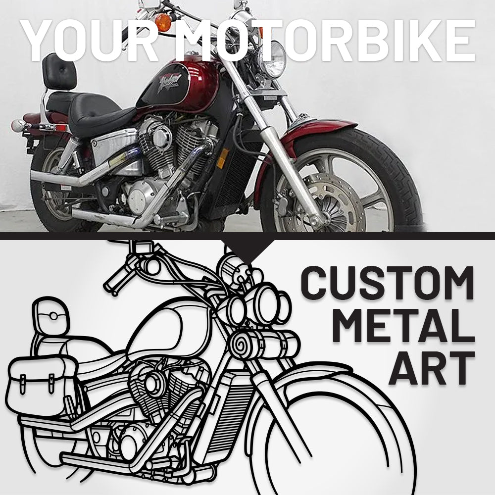 Your Custom Bike Silhouette Metal Wall Art