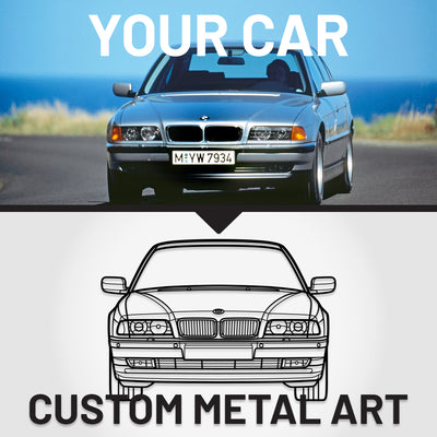 Your Custom Car Silhouette Metal Wall Art