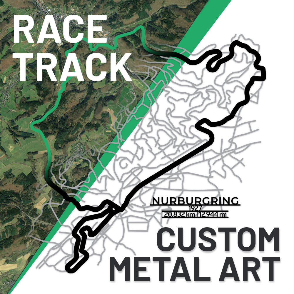 Your Custom Race Track Metal Wall Art