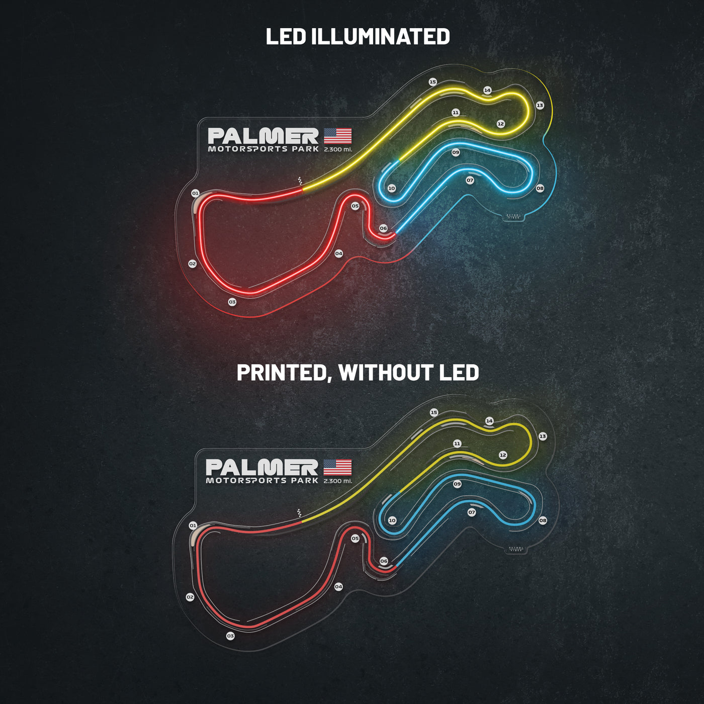 Palmer Motorsports Park Neon Race Track