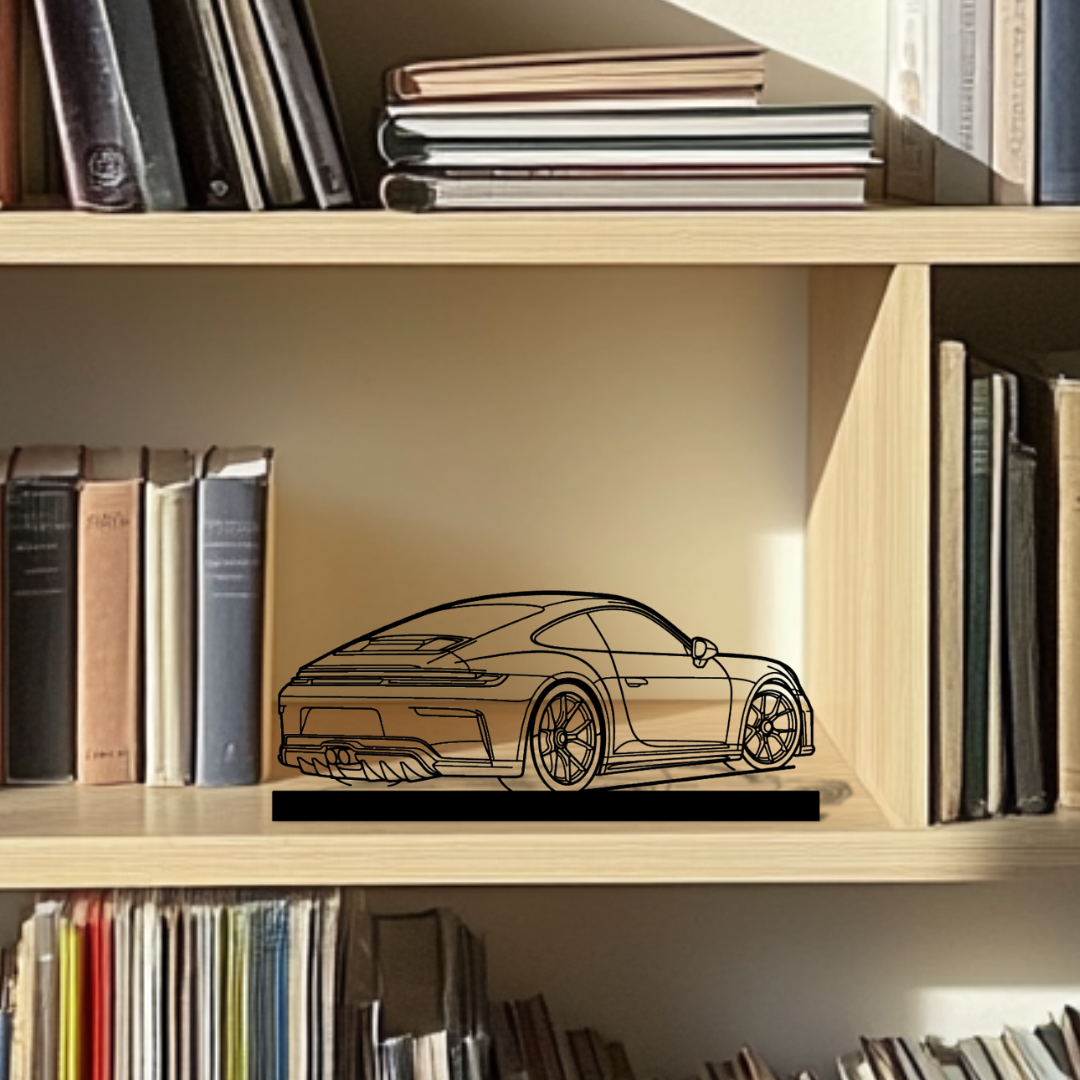 911 GT3 Model 992.2 Touring Silhouette Metal Art Stand