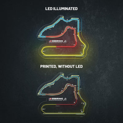 Sebring International Raceway Neon Race Track
