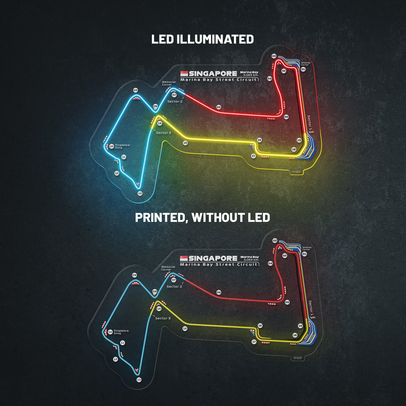 Marina Bay Street Circuit Neon Race Track
