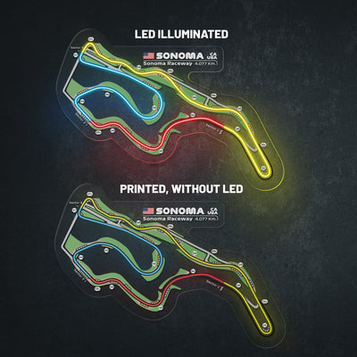 Sonoma Raceway Neon Race Track