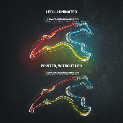 Circuit De Spa-Francorchamps Neon Race Track