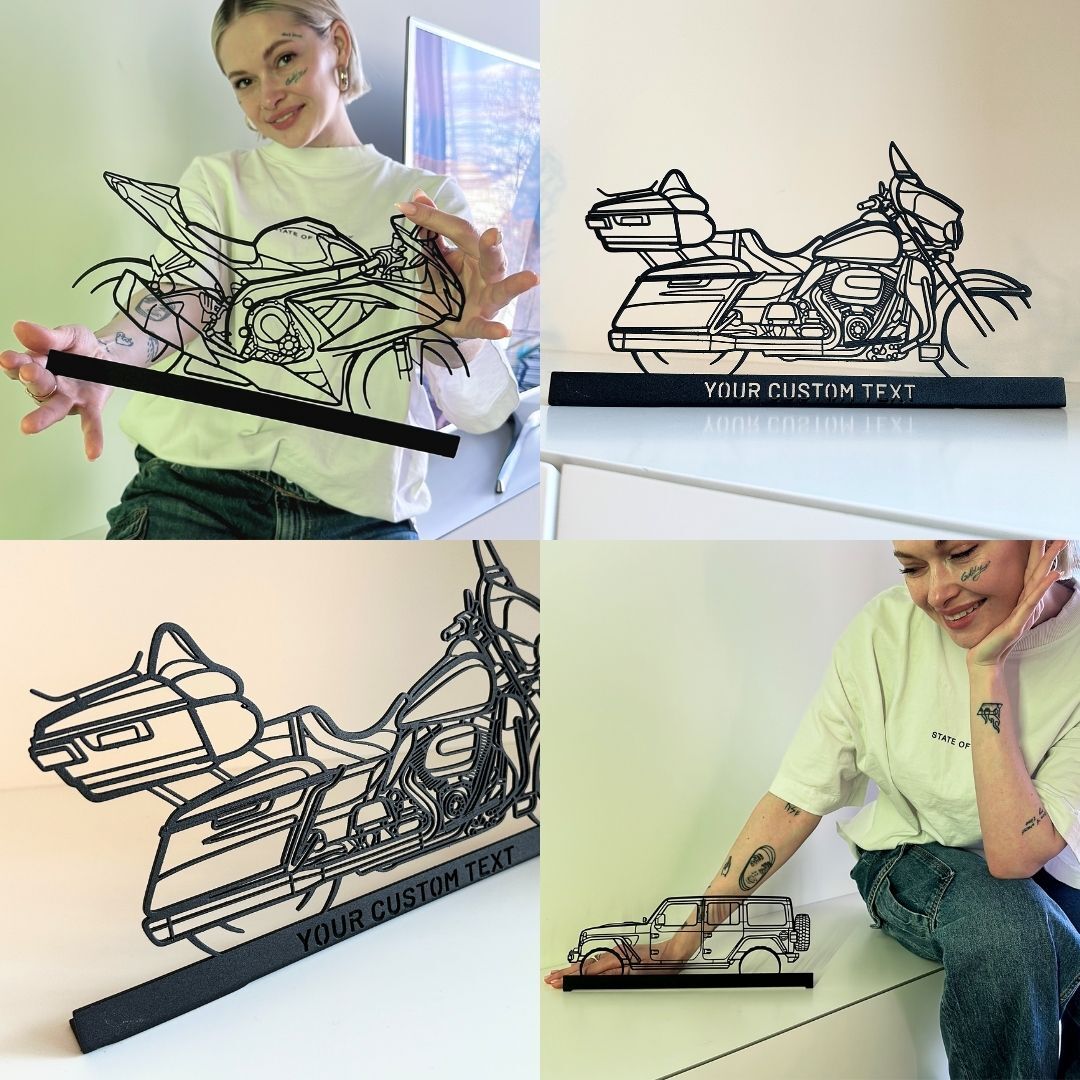 911 GT3 RS Model 992.1 Silhouette Metal Art Stand