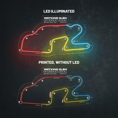Watkins Glen International Neon Race Track