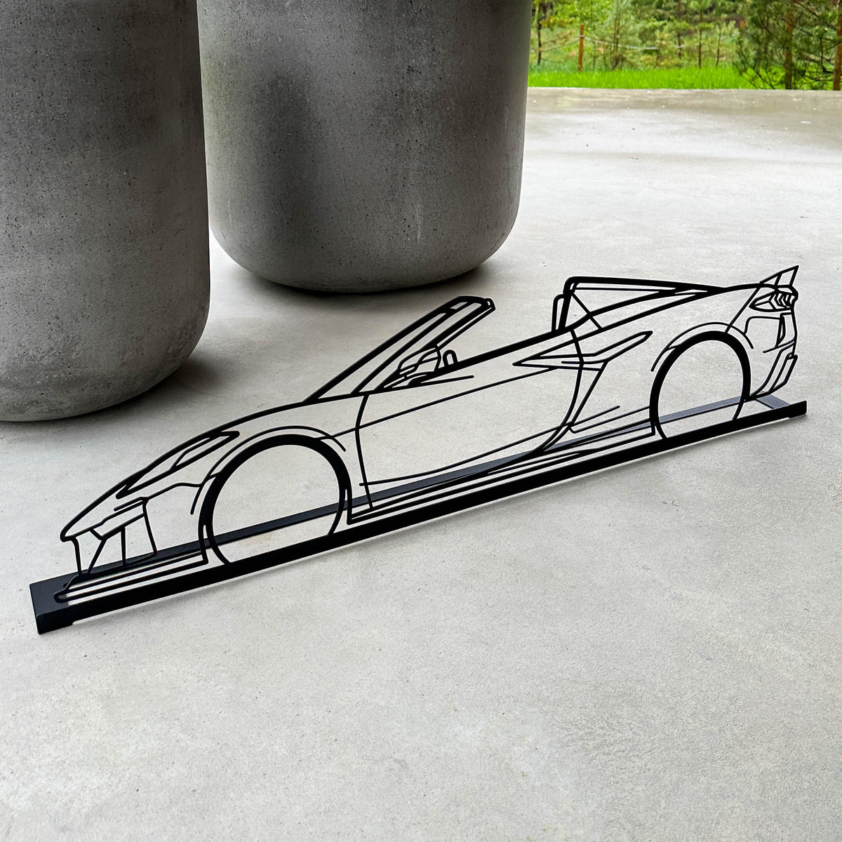 Your Custom Car Standing Silhouette Metal Art