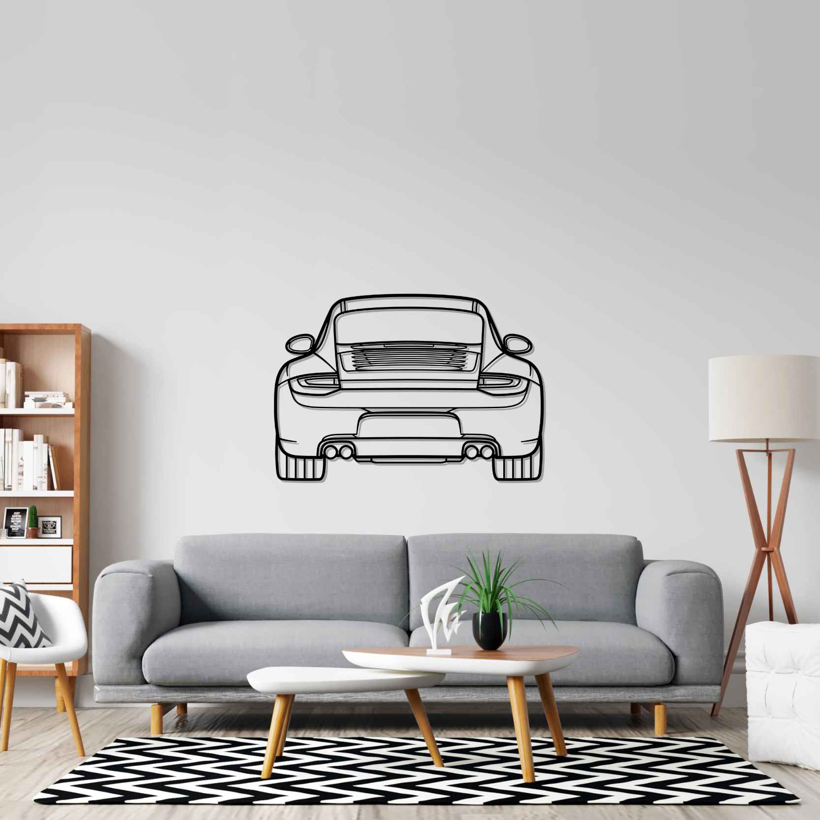 911 Model 997 Back Silhouette Metal Wall Art – PetrolVibes