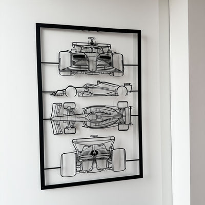 911 964 Turbo Frame Silhouette Metal Wall Art