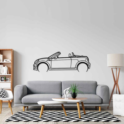 Mini Roadster 2012 Detailed Silhouette Metal Wall Art