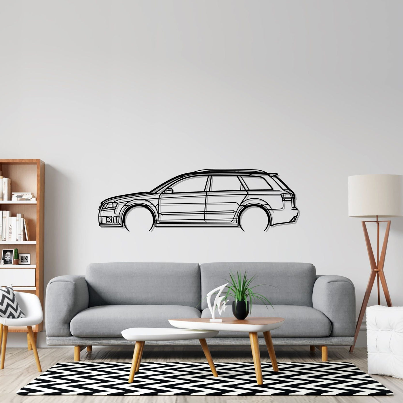 RS4 Avant 2006 Detailed Silhouette Metal Wall Art