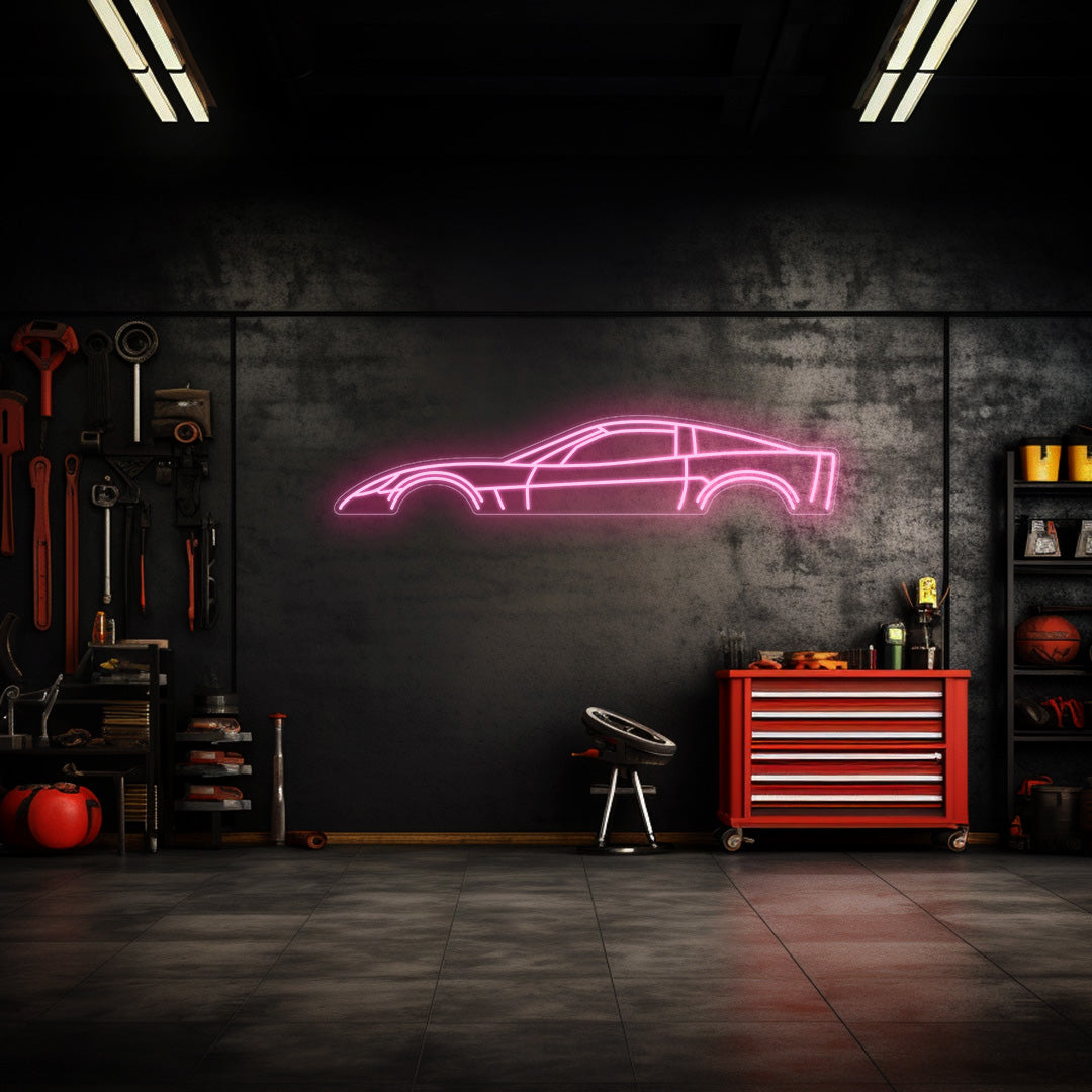Corvette C6 Neon Silhouette