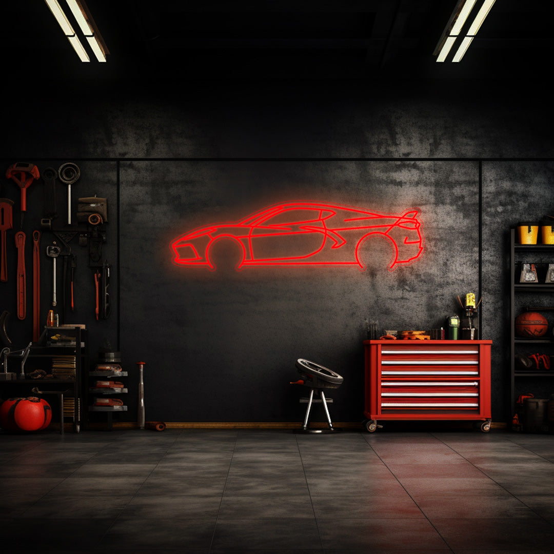 C8 Neon Silhouette