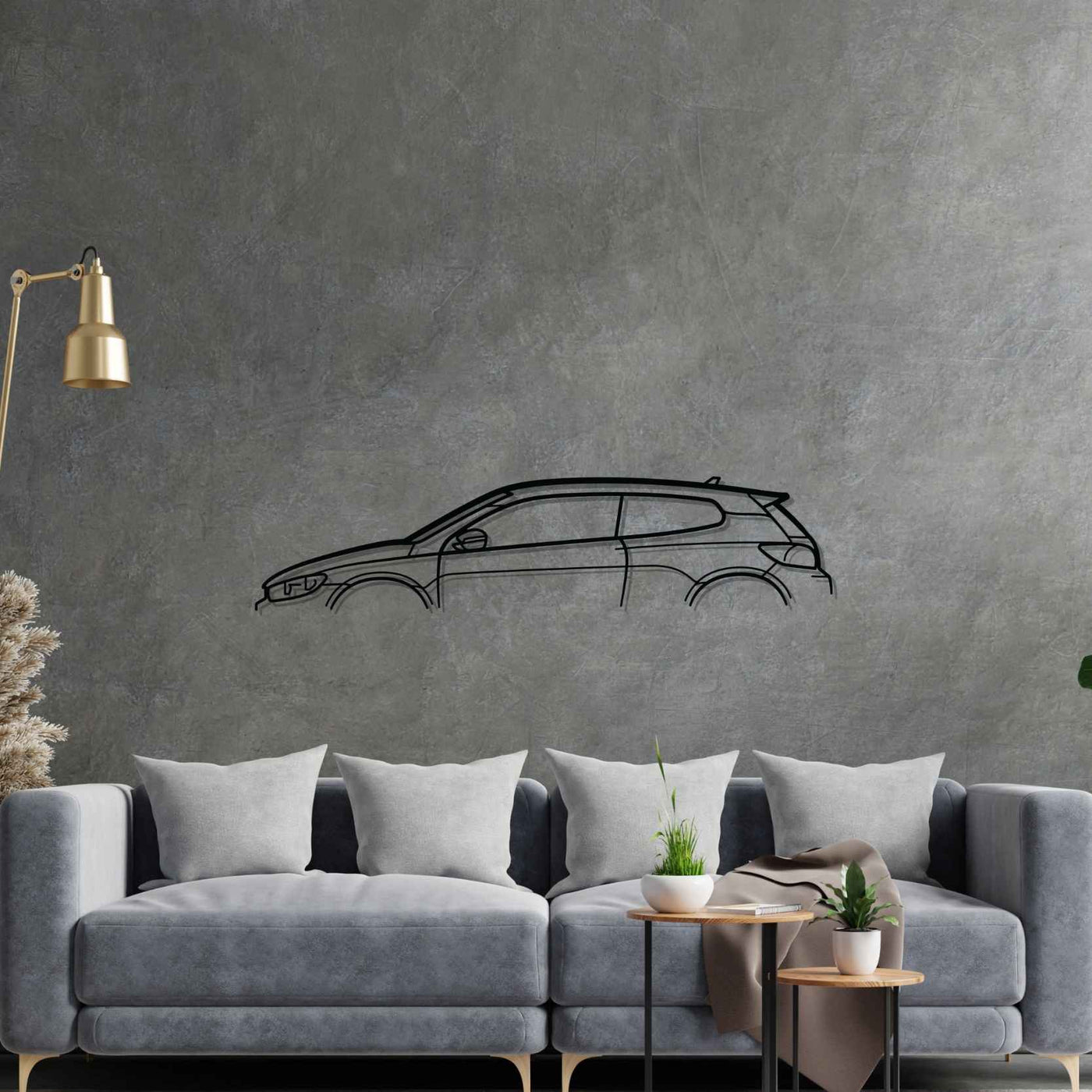 Scirocco 2008 Classic Silhouette Metal Wall Art