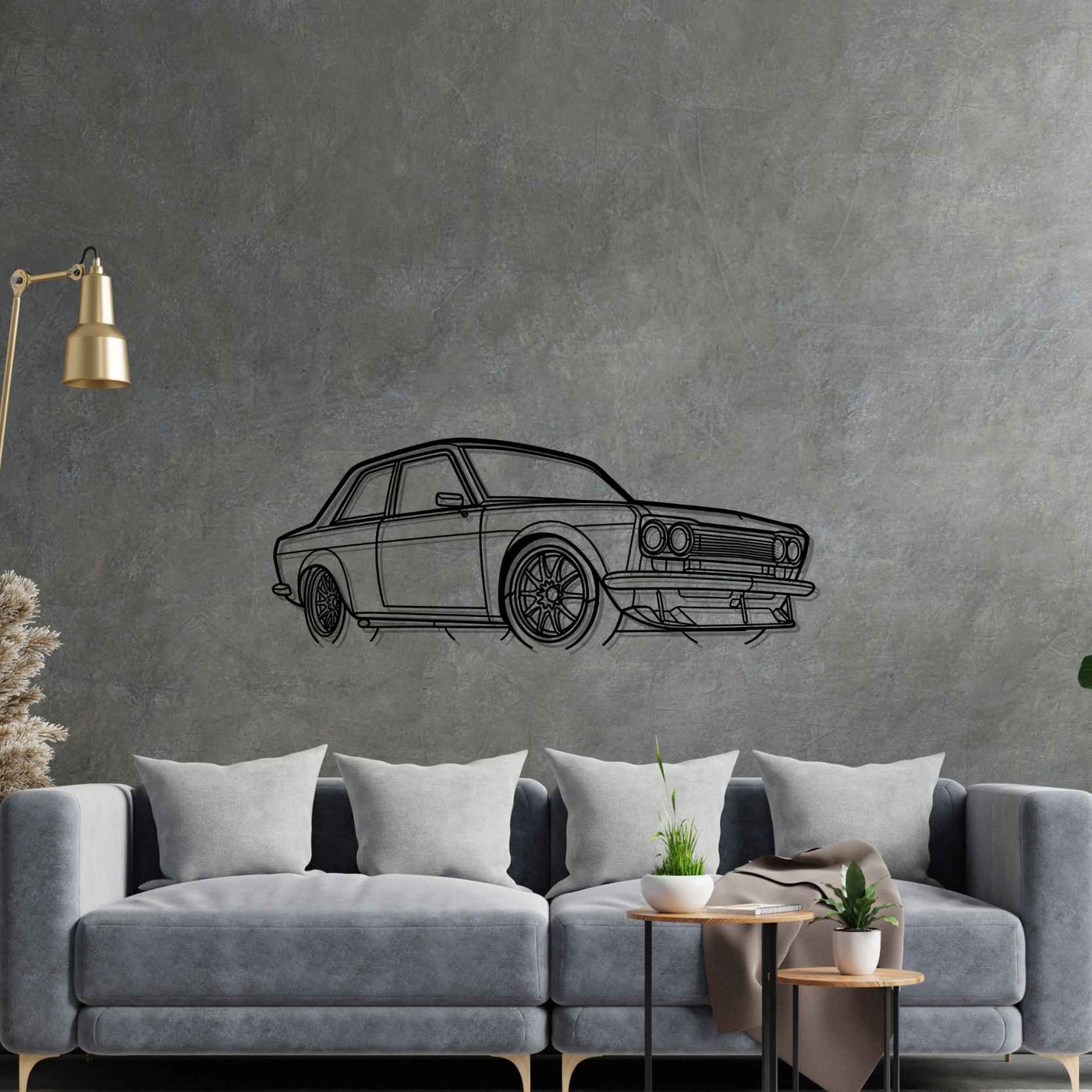 510 1973 Angle Silhouette Metal Wall Art