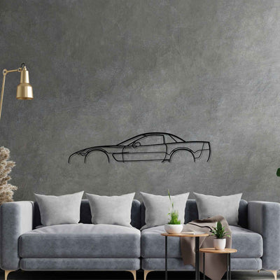 C5 Z06 2002 Silhouette Metal Wall Art