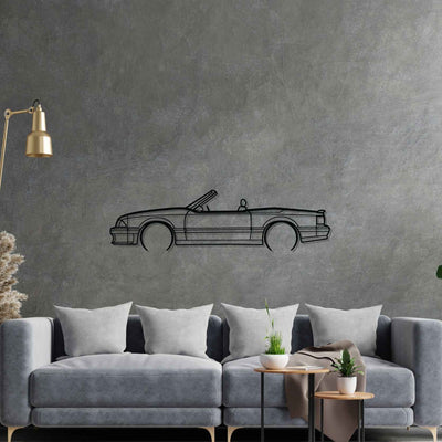 Mustang Mcl 1987 Detailed Silhouette Metal Wall Art
