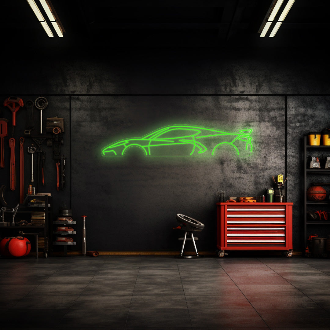 C8 Neon Silhouette
