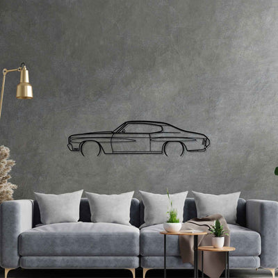 CHEVELLE 1970 Detailed Silhouette Metal Wall Art