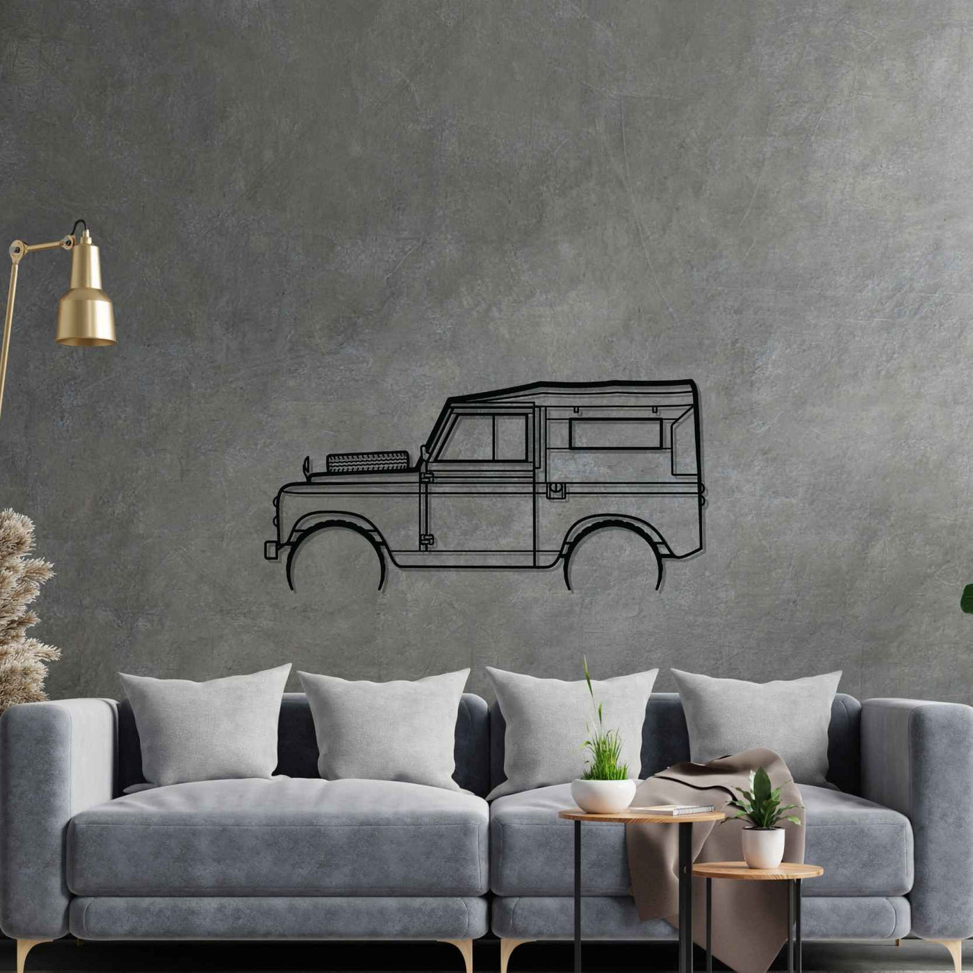 Rover Series 2 1961 Detailed Silhouette Metal Wall Art