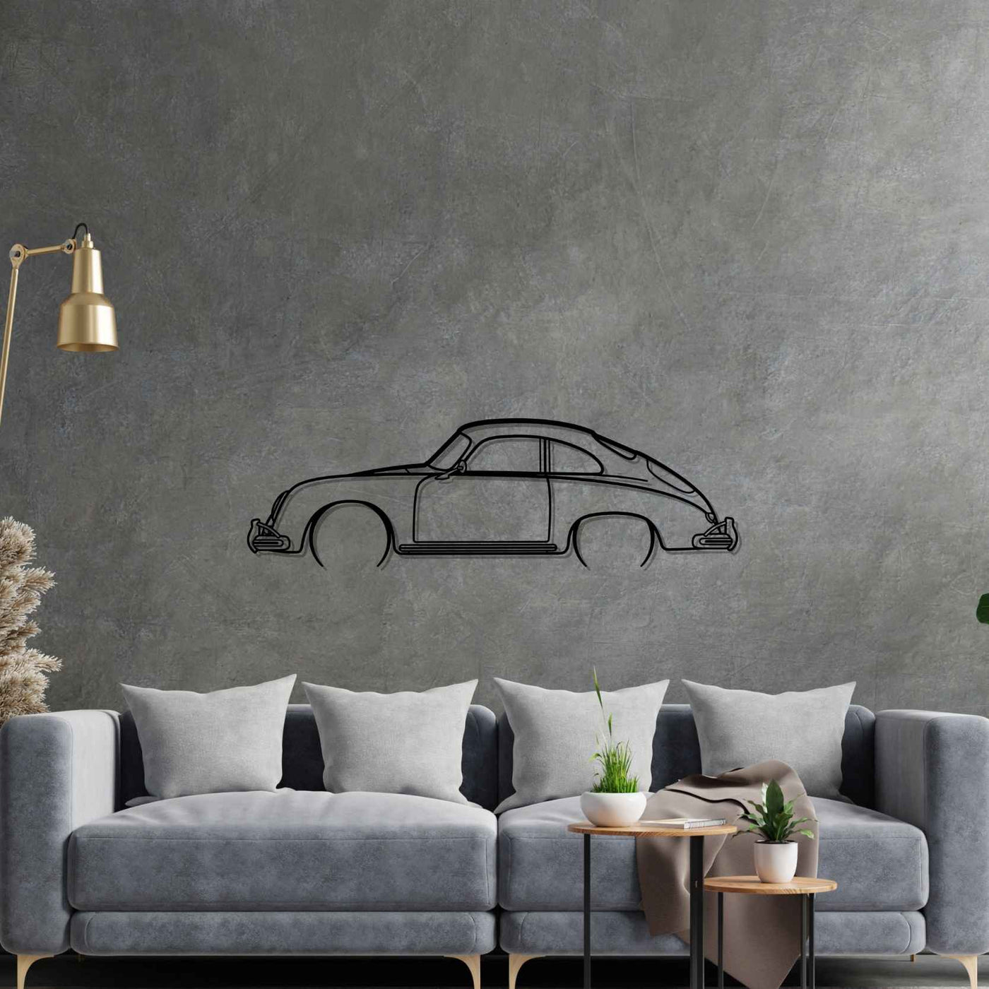 356 A 1958 Detailed Silhouette Metal Wall Art