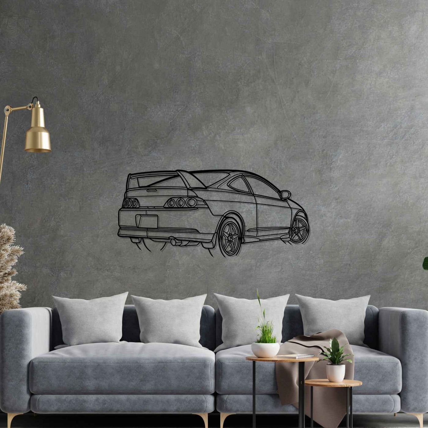 RSX Type S Angle Silhouette Metal Wall Art