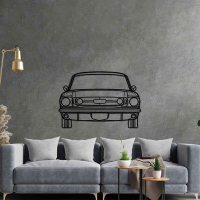 Mustang 1965 Front Silhouette Metal Wall Art