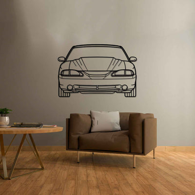 Mustang Cobra 1995 Front Silhouette Metal Wall Art