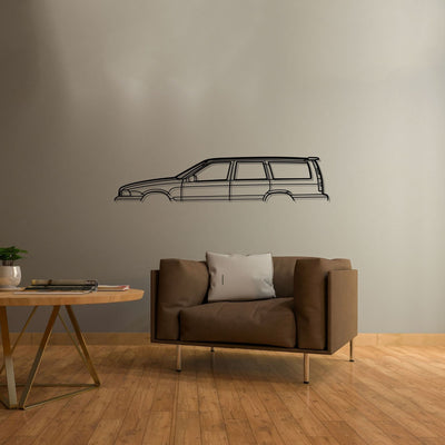 V70 1999 Classic Silhouette Metal Wall Art