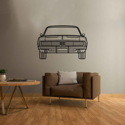 Charger 1969 Front Silhouette Metal Wall Art