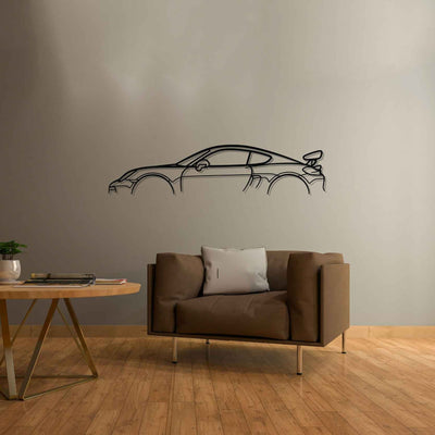 Cayman GT4 981 Classic Silhouette Metal Wall Art
