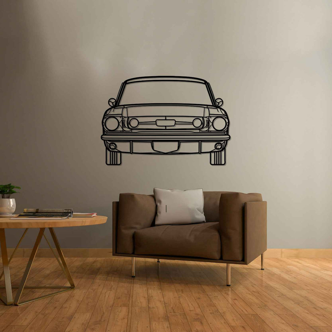 Mustang 1965 Front Silhouette Metal Wall Art – PetrolVibes