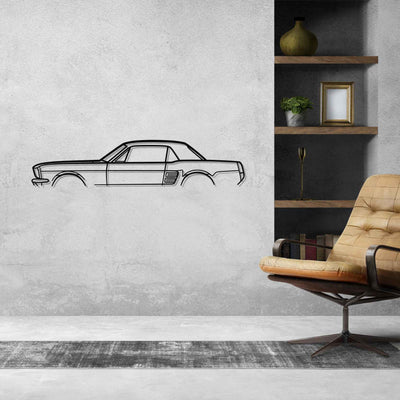 Mustang 1967 Coupe Classic Silhouette Metal Wall Art