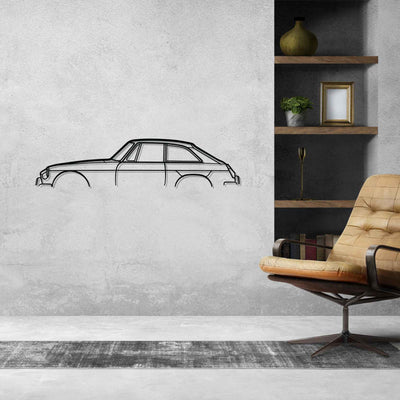 MGB GT 1969 Classic Silhouette Metal Wall Art