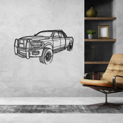 Ram 2500 Angle Silhouette Metal Wall Art