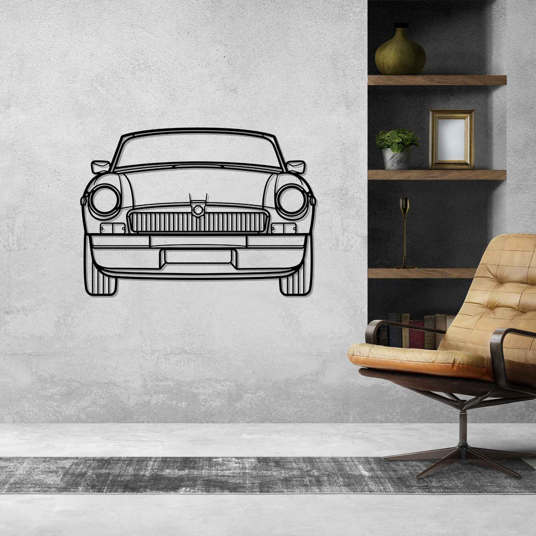 MGB 1978 Front Silhouette Metal Wall Art – PetrolVibes