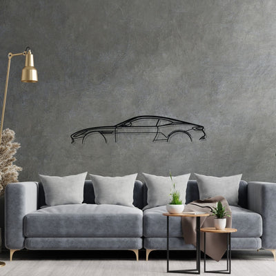 Aston DB11 Classic Silhouette Metal Wall Art