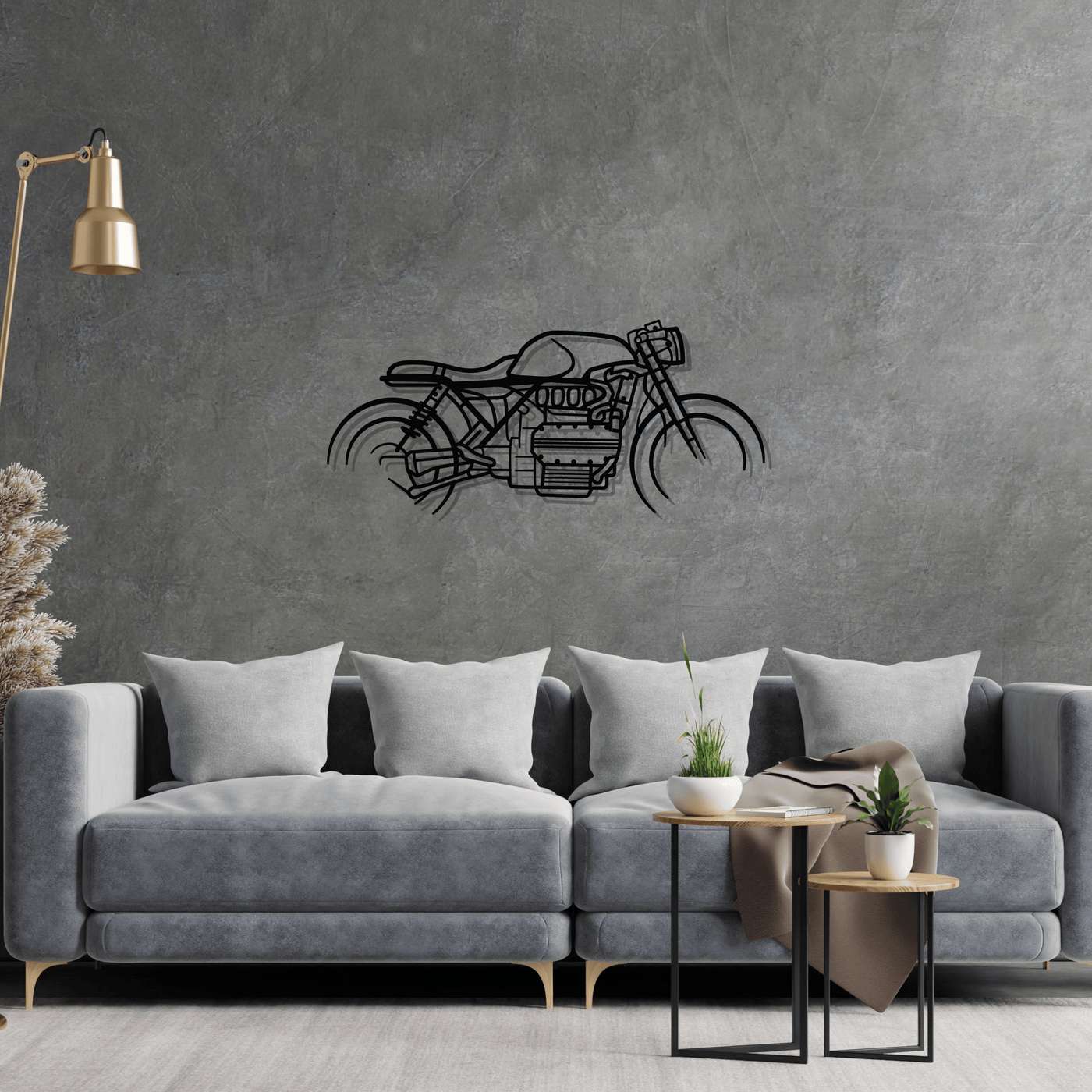 K1100 Cafe Racer Metal Silhouette Wall Art