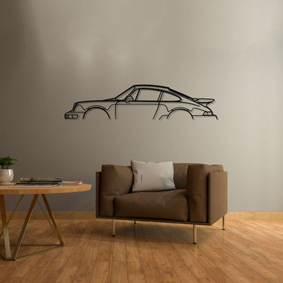 911 Turbo model 964 Classic Silhouette Metal Wall Art