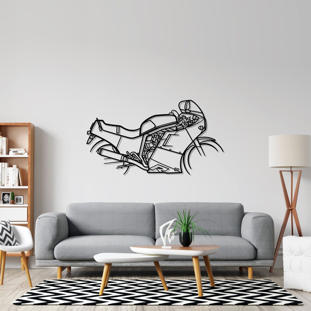 GSXR 750 1986 Silhouette Metal Wall Art – PetrolVibes