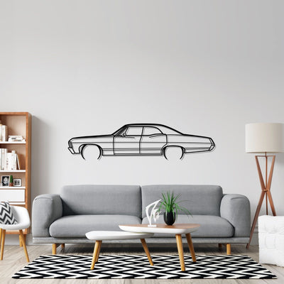 Impala 1967 Detailed Silhouette Metal Wall Art